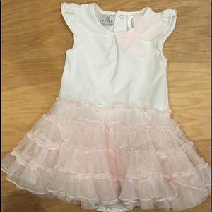 Fao onesie ballet tulle bow tutu one piece  18 M